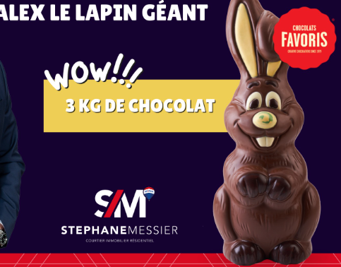Un lapin de Pâques en chocolat géant de 3kg à gagner !