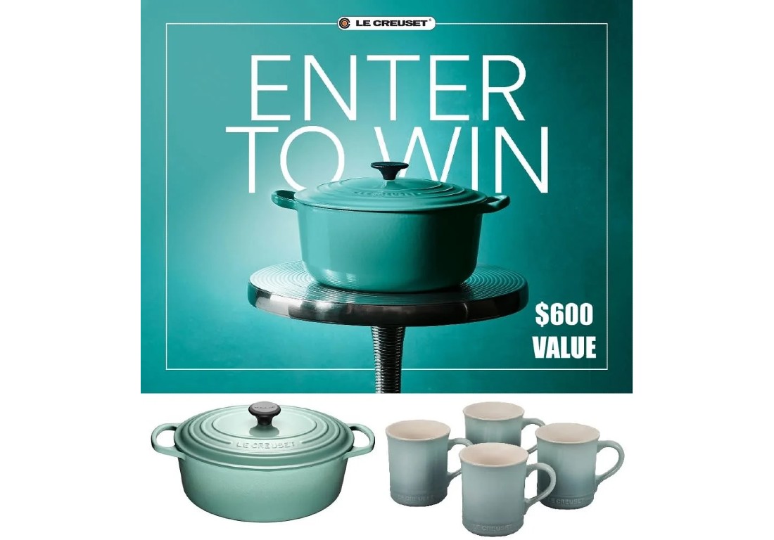 Une cocotte de 4,7l et quatre tasses Le Creuset de 600$ à remporter !