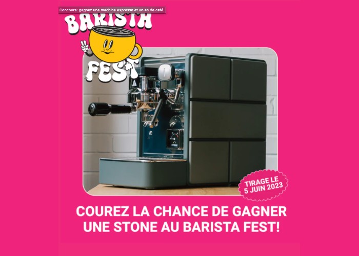 Gagnez une machine espresso Stone Pure et un an de café gratuit !