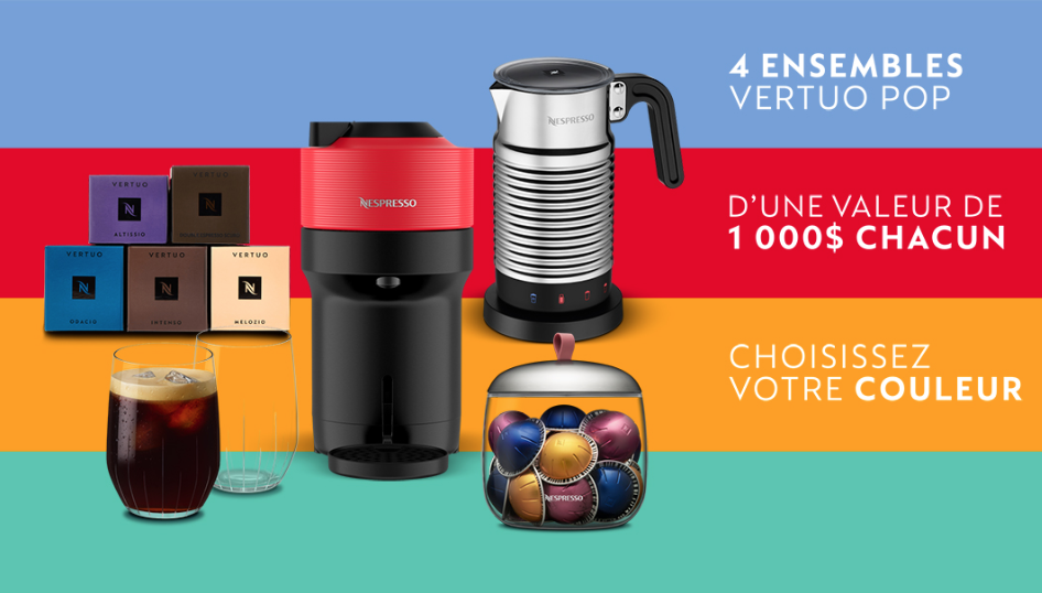 Gagnez 4 ensembles Nespresso POP !