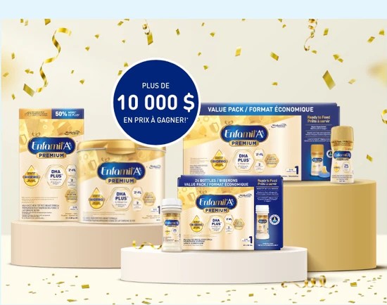 Échantillons gratuits des produits Enfamil A+ ou Enfagraw A+ !