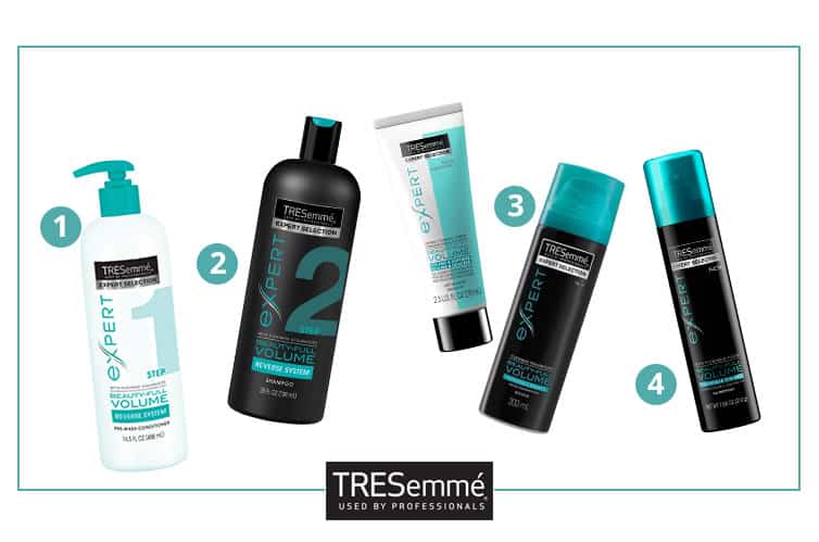 Shampoing et conditioner TRESemme à recevoir gratuitement !
