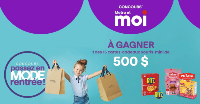 A gagner :1 des 15 cartes cadeaux Souris Mini de 500$!