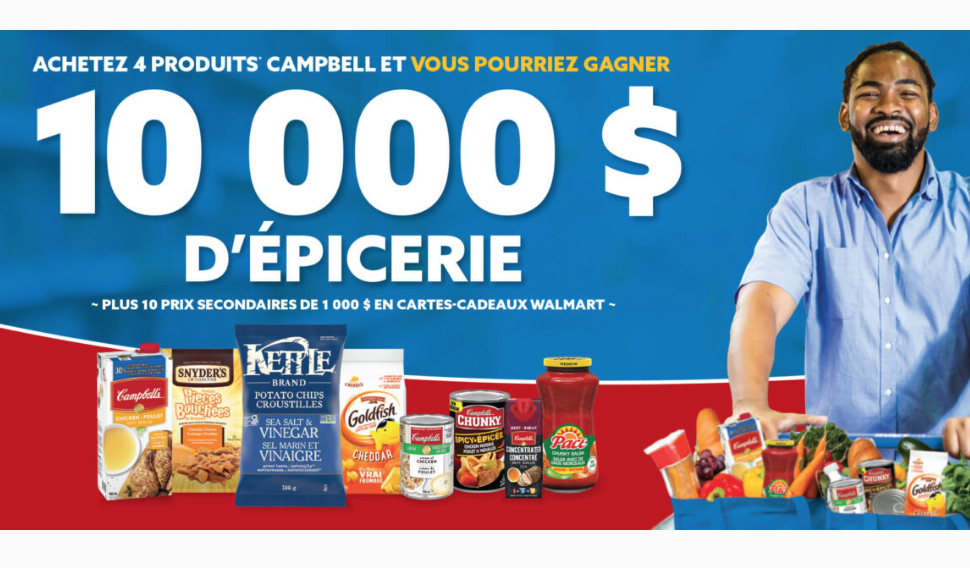 Gagnez 10 000$ d’épicerie et 10 cartes cadeaux Walmart de 1000$ !