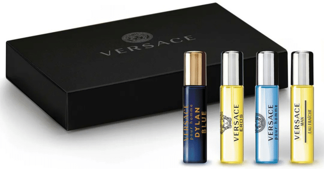 Gagnez un coffret de miniatures de parfums pour homme Versace