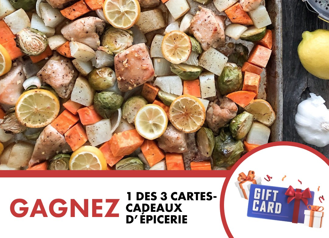 Gagnez 3 cartes cadeaux épicerie de 100$ chez Canadian Turkey !