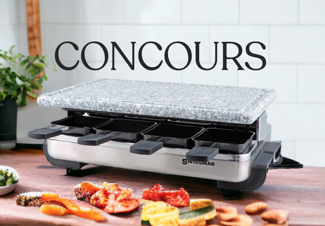 Appareil à raclette en acier et granit de Swissmar à remporter !