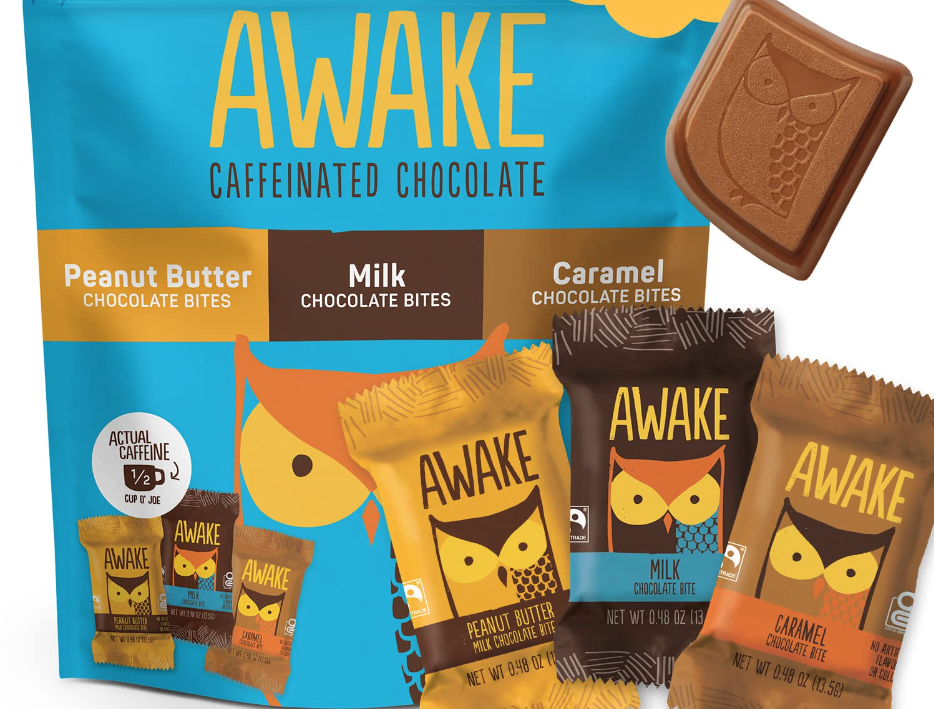 Testez gratuitement les bouchées au chocolat caféinées AWAKE !