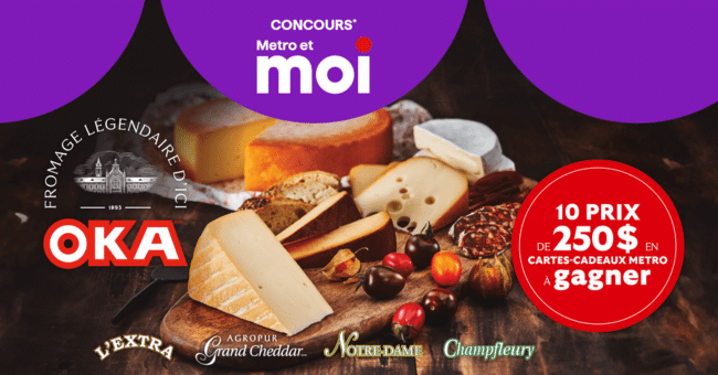 Gagnez 1 des 10 cartes cadeaux épicerie Metro de 250$