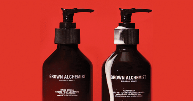 Essayez gratuitement la crème et le gel nettoyant pour les mains de Grown Alchemist