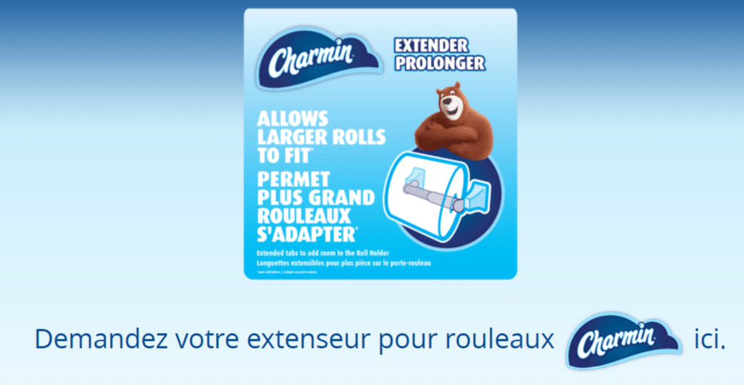 Obtenez votre extenseur de rouleaux Charmin GRATUIT