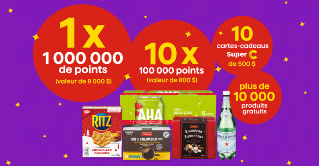 Remportez 10 cartes cadeaux épicerie Super C de 500$ chacune et+