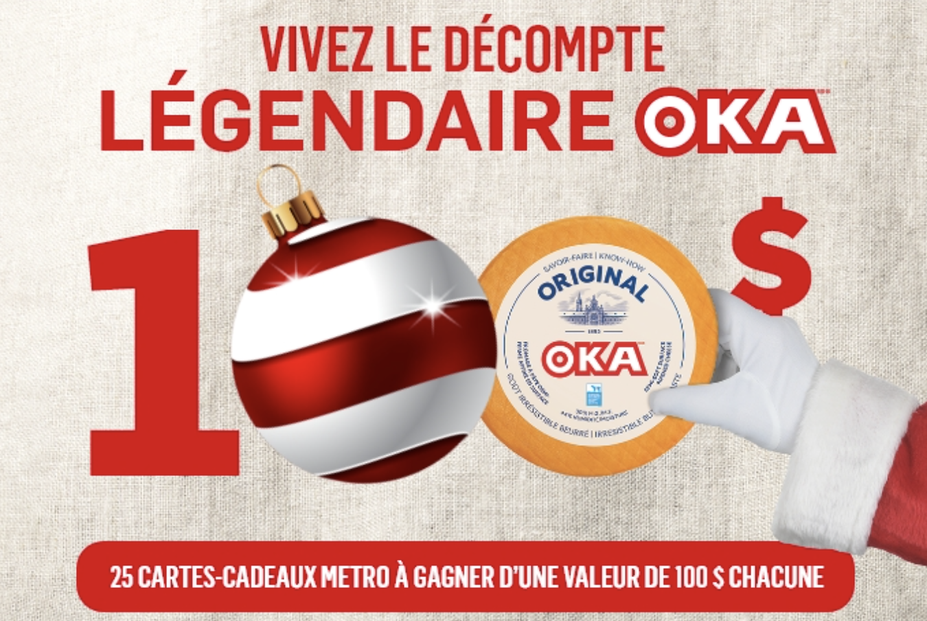 Gagnez 25 prix d’épicerie Metro de 100$ chacun !