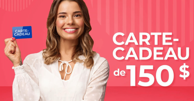 Remportez UNE carte prépayée de 150$