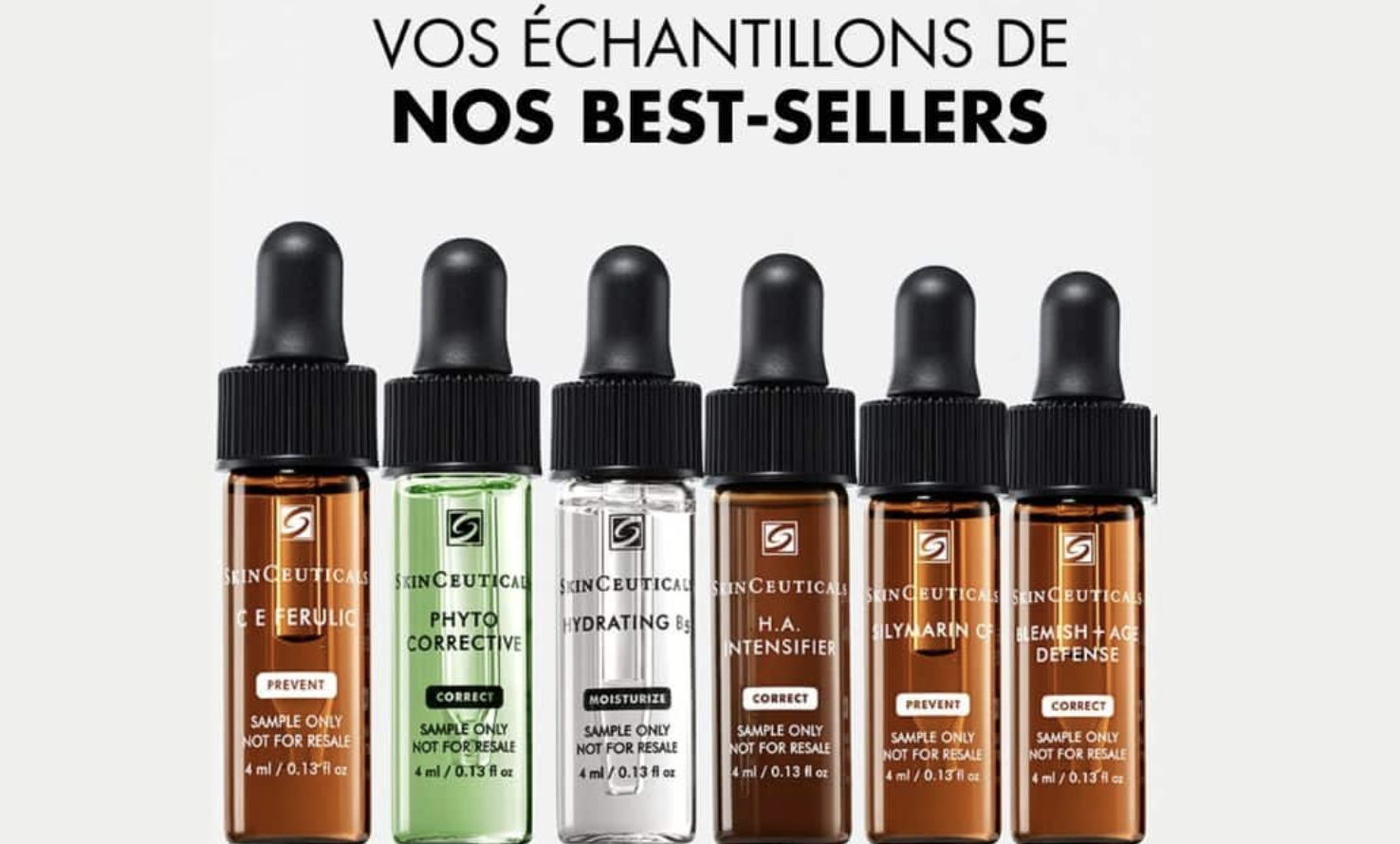 Obtenez des échantillons gratuits des soins SkinCeuticals !