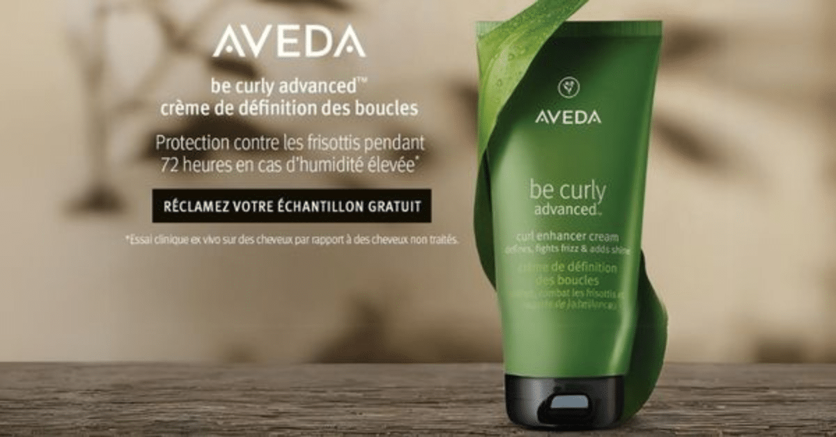 Echantillons gratuits : la crème de définition des boucles be curly advanced d’Aveda