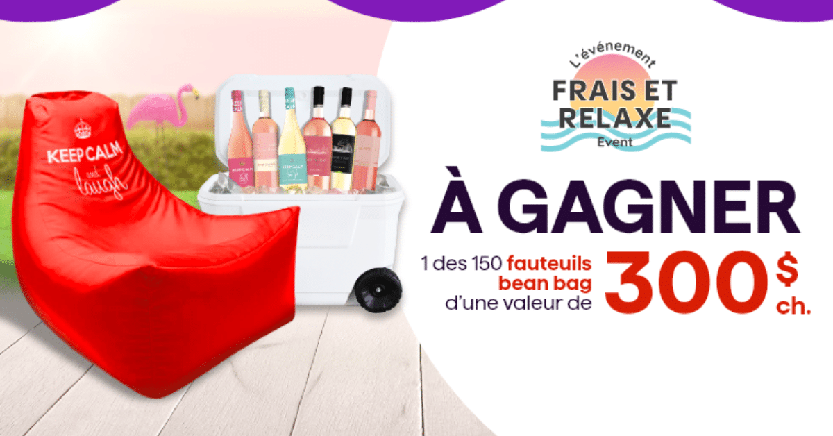 Remportez 1 des 150 fauteuils bean bag d’une valeur de 300$ chacun