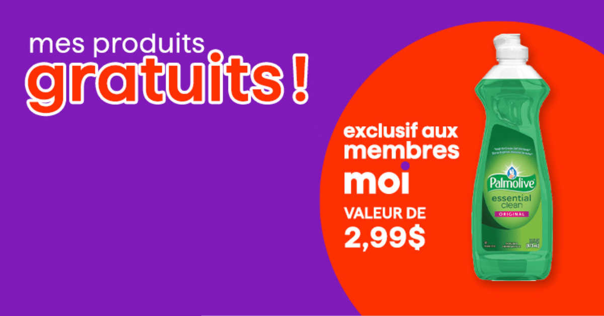 Obtenez une bouteille de liquide à vaisselle Palmolive GRATUITE