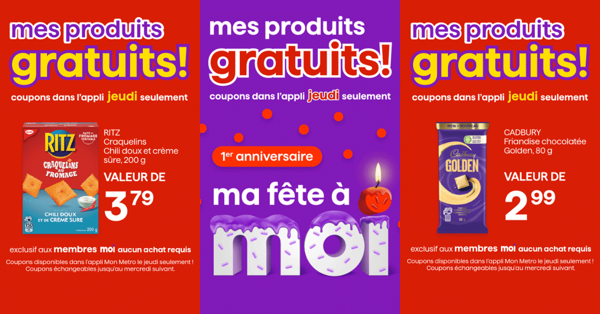 Craquelins Ritz + Barres chocolatées Cadburry GRATUITS