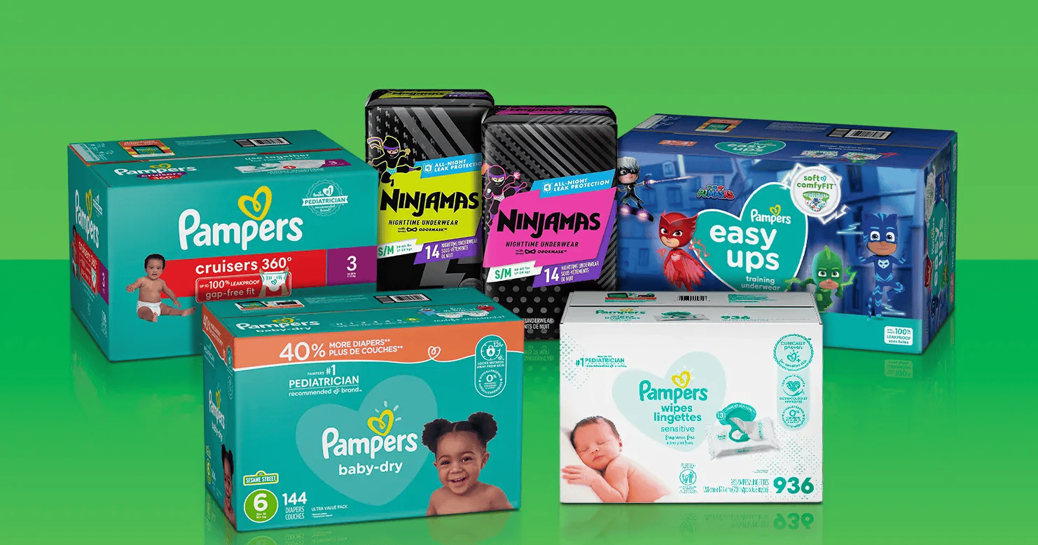 Gagnez un ensemble de produits pour bébé Pampers, Luvs et+ d'une valeur de 200$ !