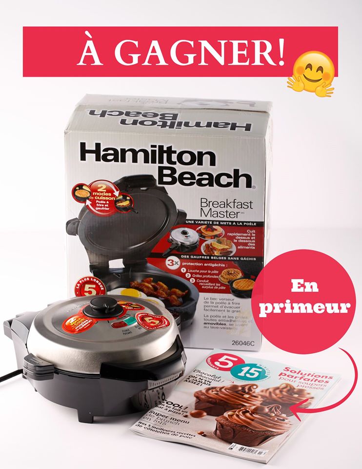 Un poêle à petit-déjeuner Hamilton Beach à gagner !