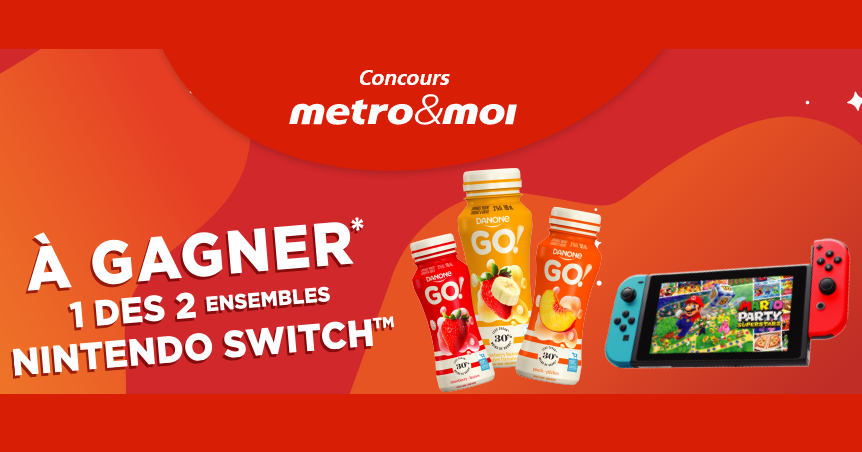 Consoles Nintendo Switch et codes de téléchargement à remporter !