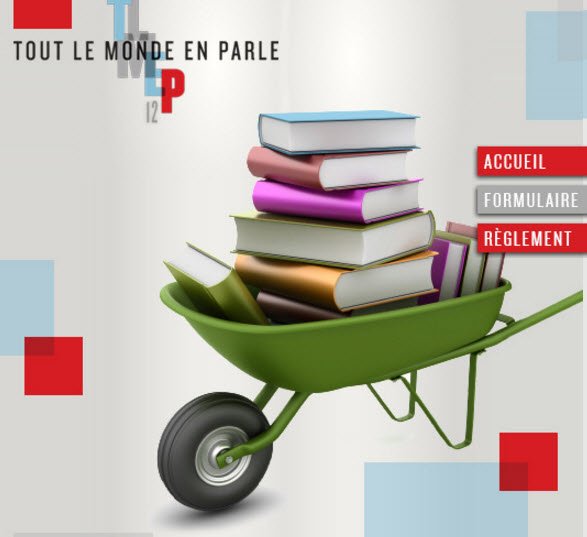 En jeu : une brouette remplie de livres, de CD et de coffrets DVD, d’une valeur totale de 1620$