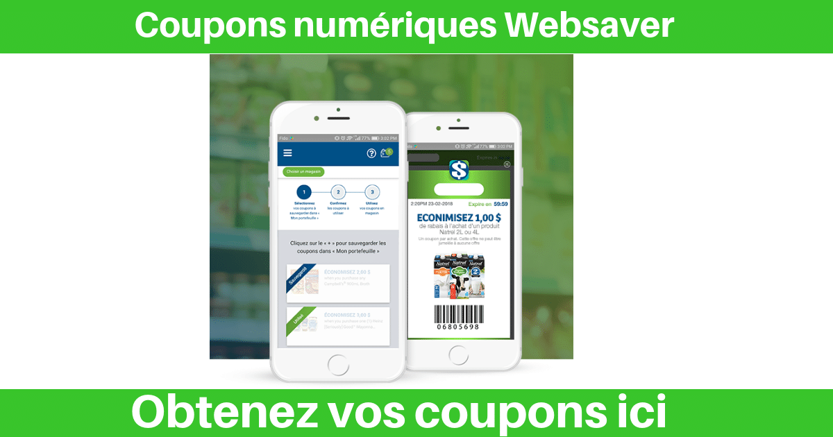 Coupons numériques Websaver