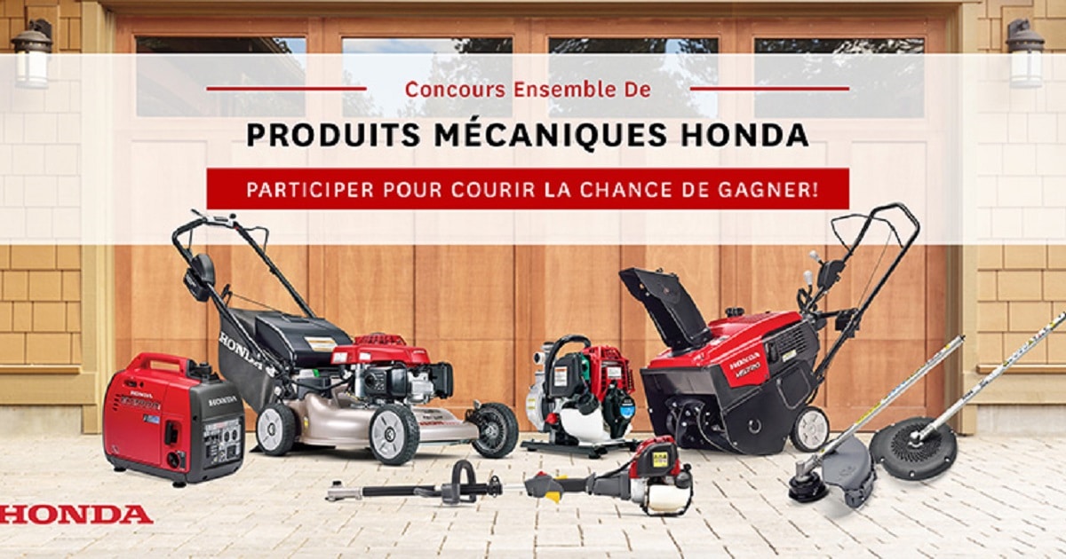 Gagnez un ensemble de produits mécaniques Honda de 5,325$