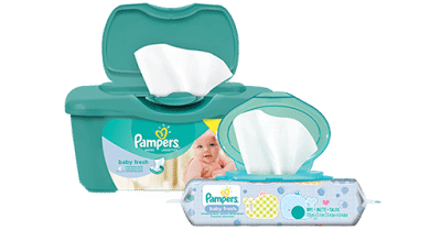 Coupon sur les paquets de lingettes Pampers !