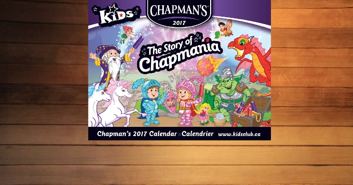 Calendrier  Chapman’s + des coupons rabais à recevoir gratuitement !