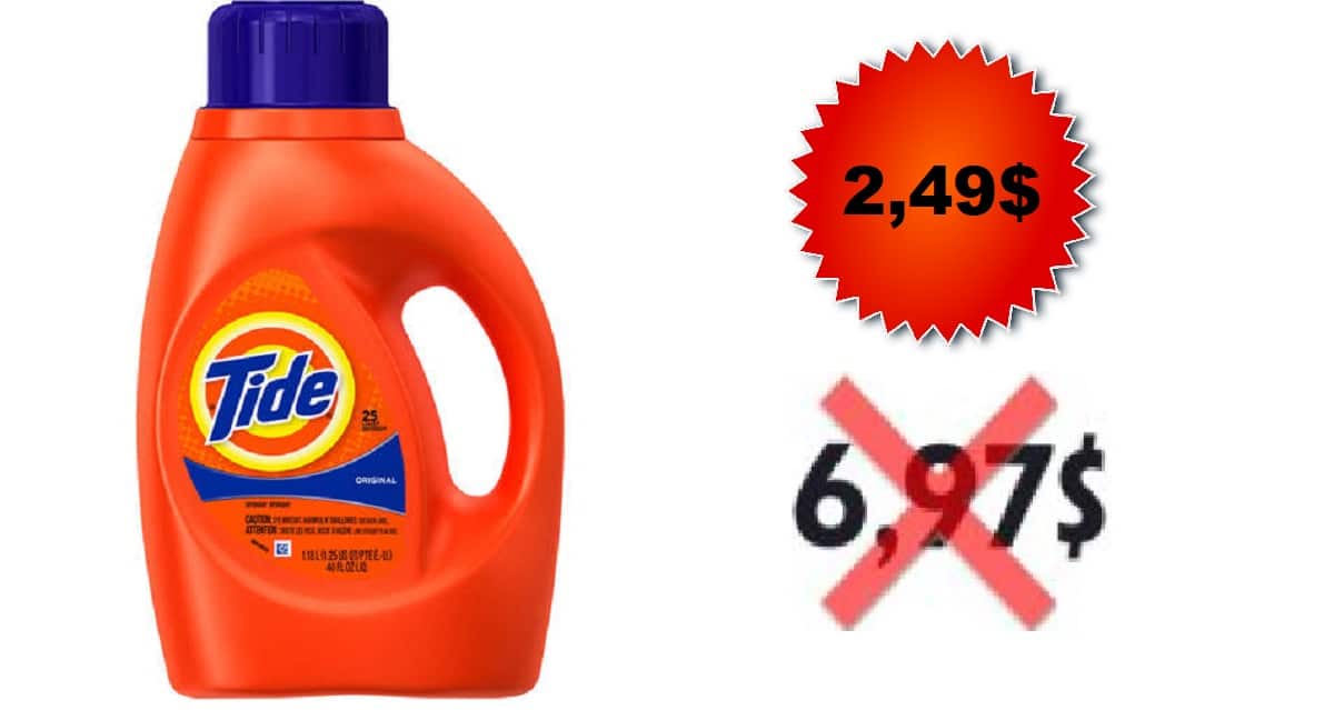 Détergent à lessive Tide Original à 2,49$ seulement !