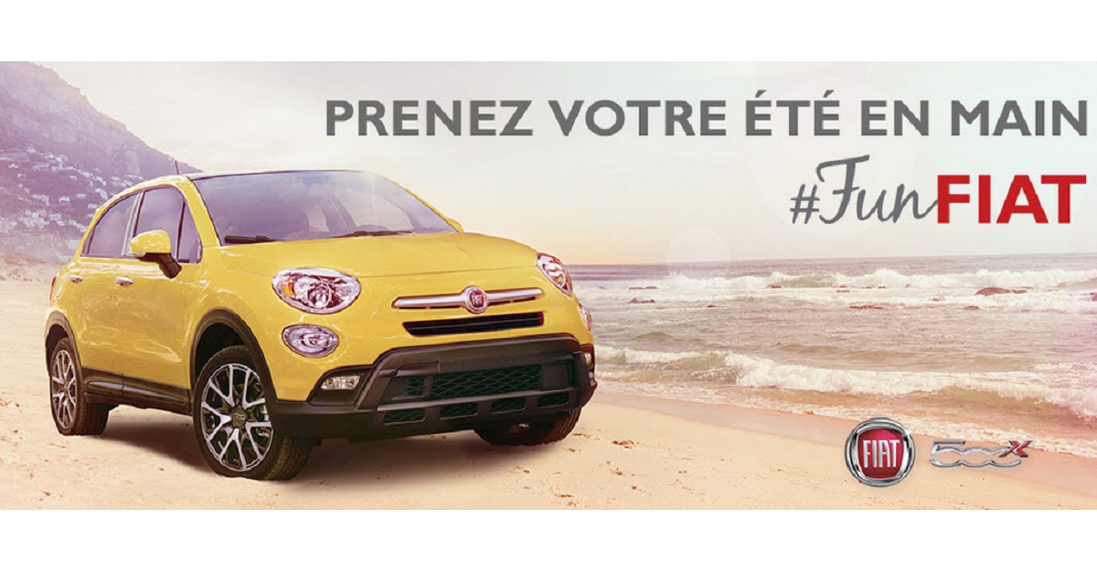 40 000 $ pour l’achat d’un modèle FIAT 2016/2017 neuf à gagner !