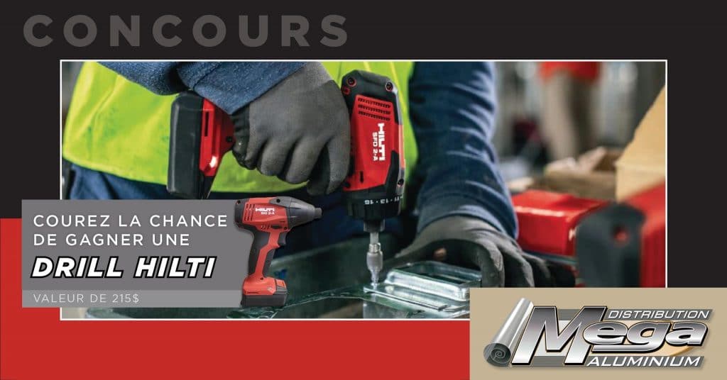 Gagnez une perceuse Hilti de 215$ !