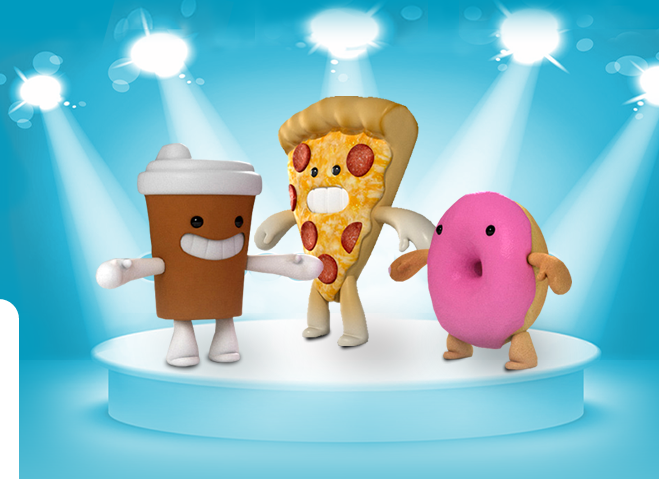 6000 Peluches de pizza, beigne et café + Calendrier GRATUIT à remporter !!!