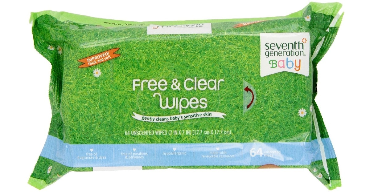 Emballage de lingettes pour bébé Seventh Generation gratuit !
