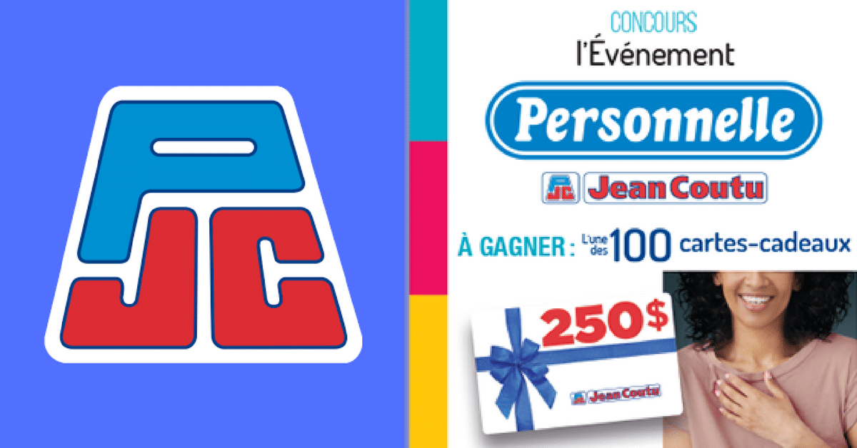 100 cartes-cadeaux Jean Coutu de 25’000$