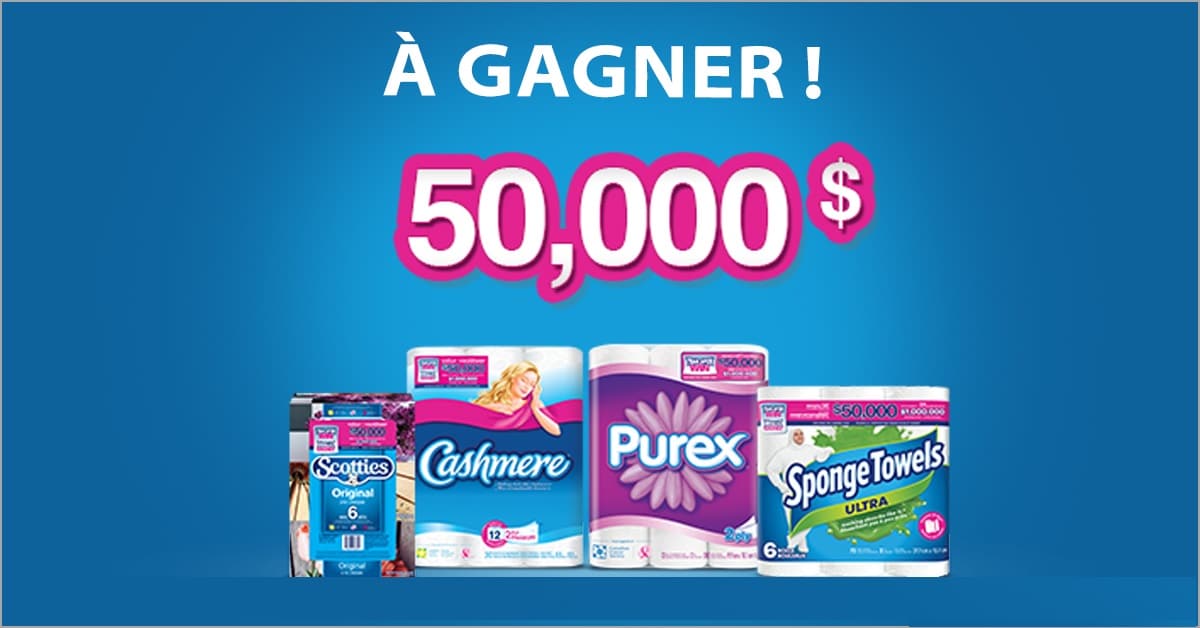 Gagnez l'un des 3 prix de 50 000 $ !