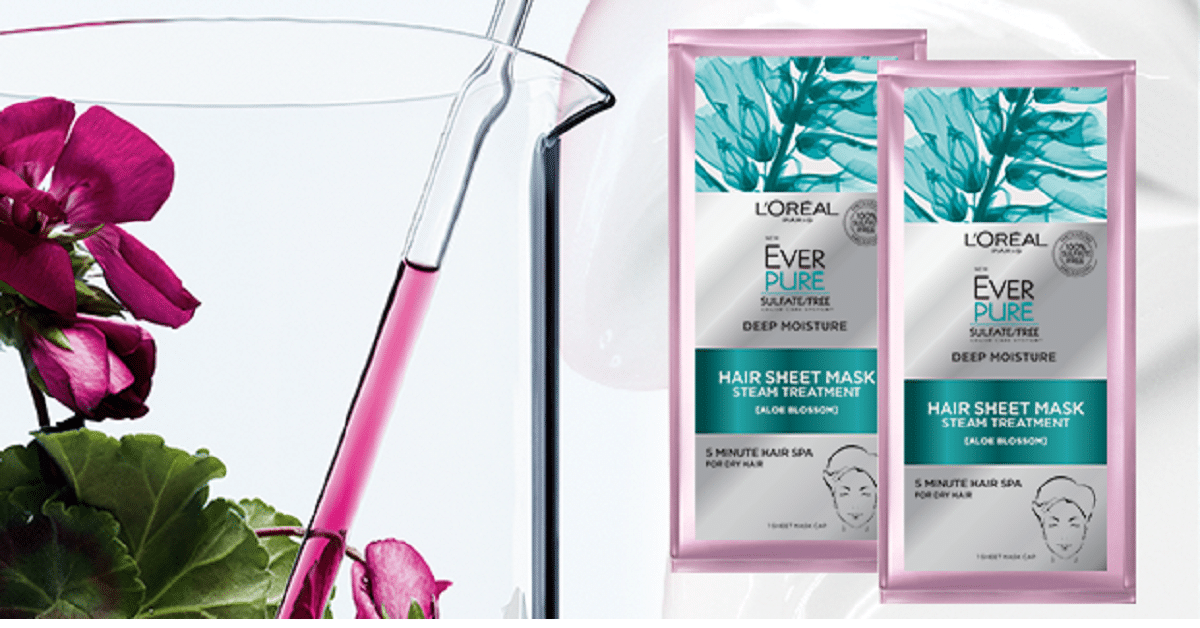 100 masques capillaires Ever Pure de L’Oréal Offerts!